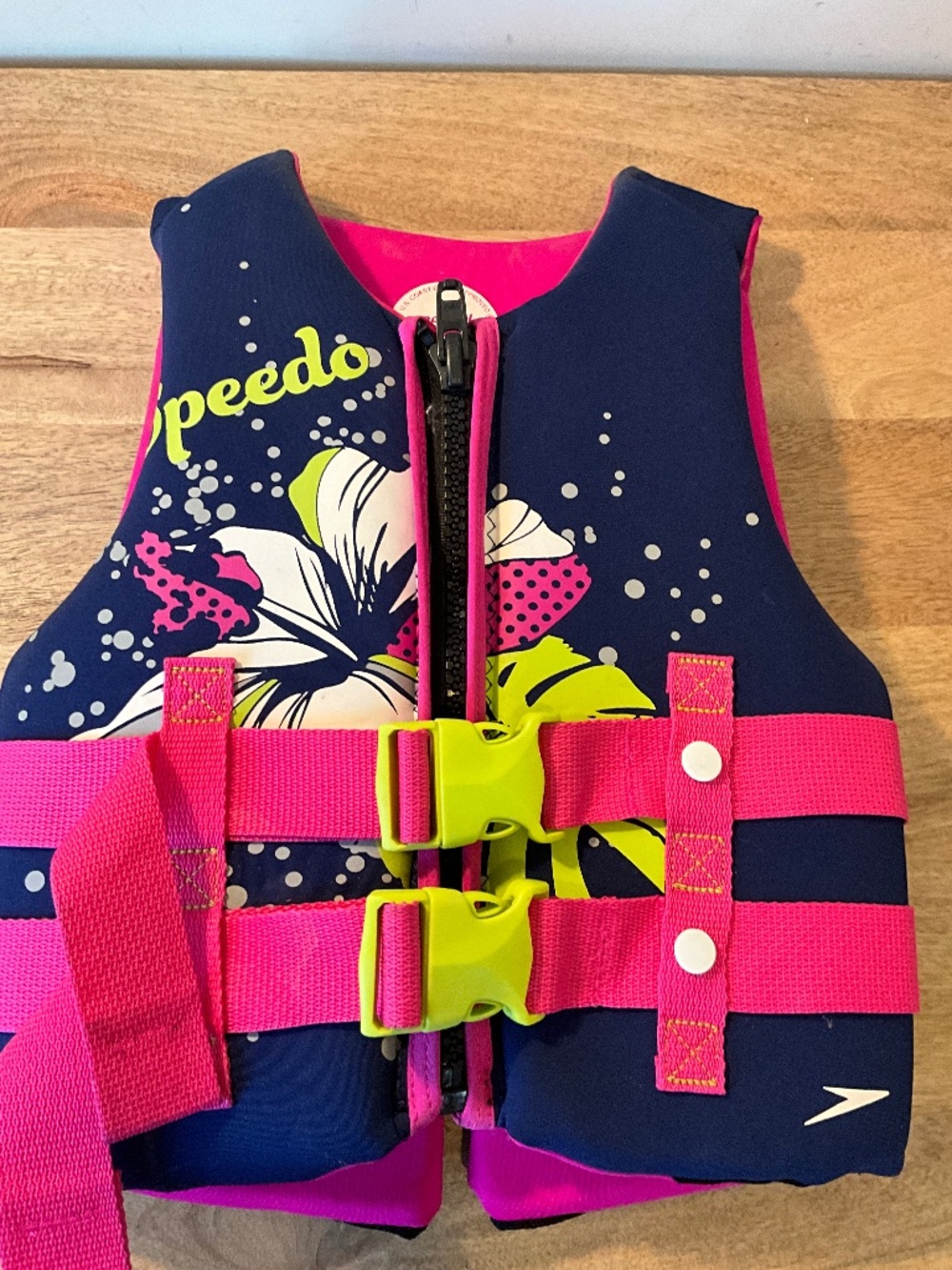 Speedo Flotation Aid Vest YOUTH 50-90lbs Blue & Pink